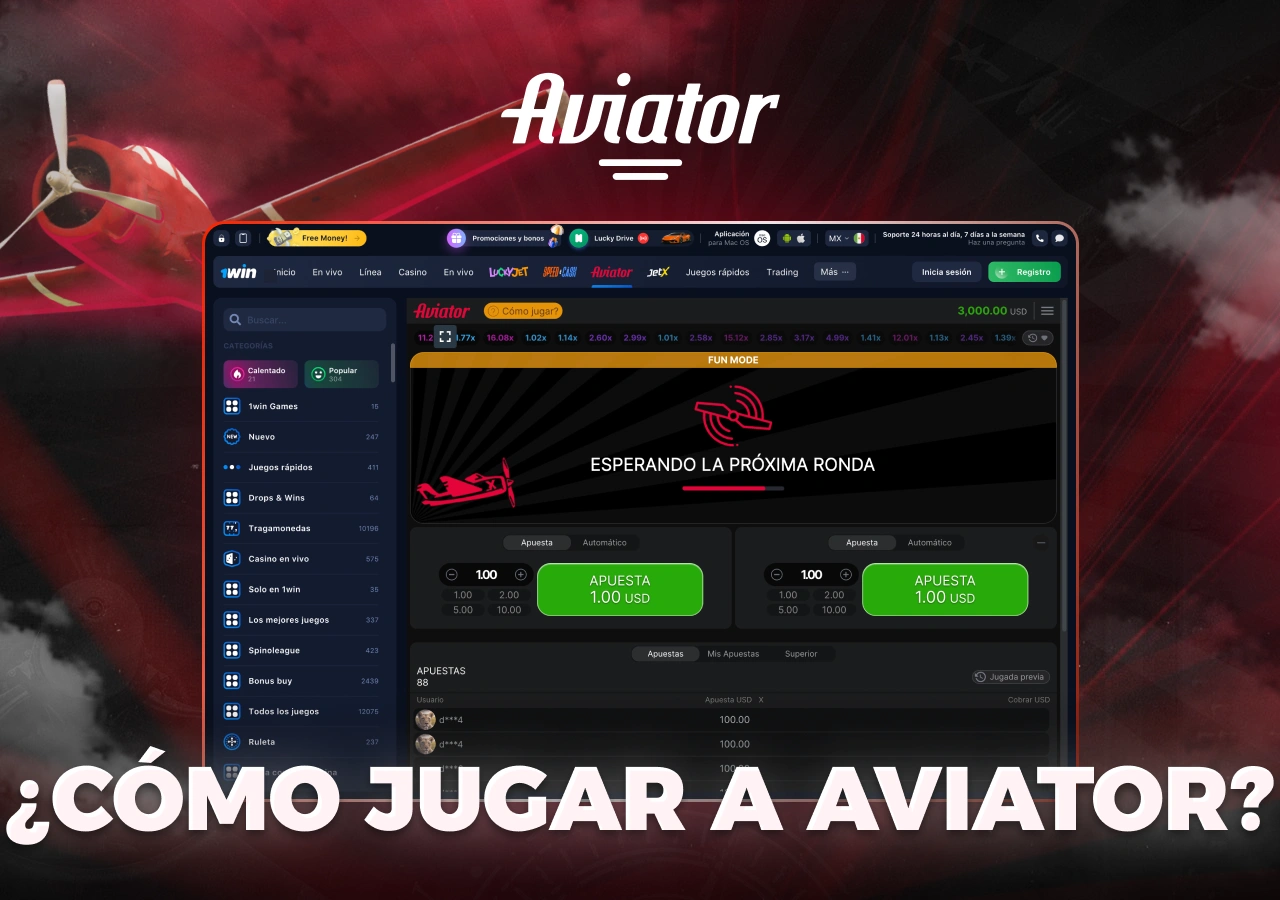 Juega al Aviator en los casinos oficiales de México.